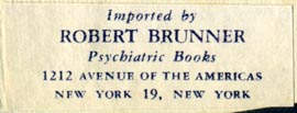 Robert Brunner, Psychiatric Books, New York (44mm x 16mm)