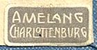Amelang, Charlottenburg [Berlin], Germany (14mm x 7mm, ca.1920s or '30s).