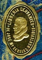 Libreria Cervantes de Jose Ma. Serrano, Montevideo, Uruguay (22mm x 31mm)