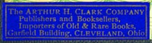 The Arthur H. Clark Company, Cleveland, Ohio (35mm x 9mm)