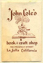 John Cole's Book & Craft Shop, La Jolla, California (27mm x 34mm)