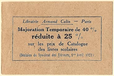 Librairie Armand Colin, Paris, France (60mm x 40mm). Courtesy of S. Loreck.