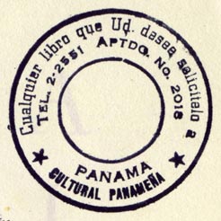 Libreria Cultural Paname�a, Perejil [Panama City], Panama (38mm dia., ca.1953)