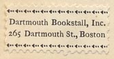 Dartmouth Bookstall, Boston, Massachusetts (26mm x 12mm)