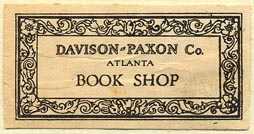 Davison-Paxon Co. [dept store], Atlanta, Georgia (42mm x 21mm). Courtesy of Donald Francis.