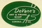DeVane's Art & Frame Shop, Cordele, Georgia (26mm x 16mm)