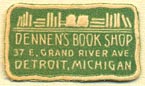 Dennen's Book Shop, Detroit, Michigan (23mm x 13mm)