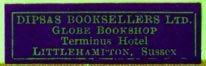 Dipsas Booksellers / Globe Bookshop, Littlehampton [Sussex], England (33mm x 10mm)