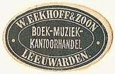 W. Eekhoff & Zoon, Boek-, Muziek-, Kantoorhandel, Leeuwarden, Netherlands (25mm x 16mm). Courtesy of S. Loreck.