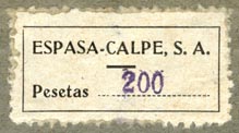 Espasa-Calpe, Madrid, Spain (35mm x 19mm, ca.1947). Courtesy of Robert Behra.