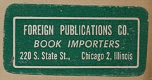 Foreign Publications Co., Book Importers, Chicago, Illinois.