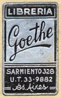Libreria Goethe, Buenos Aires, Argentina (14mm x 23mm, ca.1930s-40s)