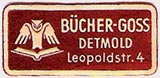 B�cher-Goss, Detmold, Germany (26mm x 12mm, ca.1955)