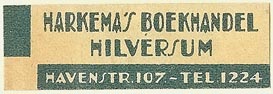 Harkema's Boekhandel, Hilversum, Netherlands (45mm x 14mm)