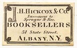 J.H. Hickcox & Co., Albany, NY (24mm x 15mm)