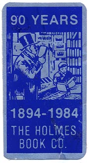 The Holmes Book Co., Oakland & San Francisco, California (29mm x 54mm, ca.1984)