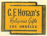 C.F. Horan's Religious Gifts, Los Angeles, California (24mm x 18mm)