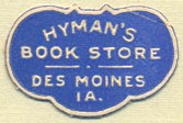 Hyman's Book Store, Des Moines, Iowa (26mm x 18mm)