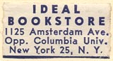 Ideal Bookstore, New York, NY (26mm x 13mm, ca.1943).