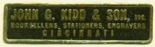 John G. Kidd & Son, Cincinnati, Ohio (35mm x 10mm)
