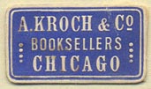 A. Kroch & Co, Booksellers, Chicago, Illinois (27mm x 15mm)