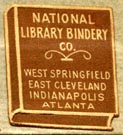 National Library Bindery Co., [several locations] (19mm x 20mm, after 1928). Courtesy of Robert Behra.