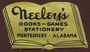 Neeley's, Books - Games - Stationery, Montgomery, Alabama (28mm x 16mm). Courtesy of Donald Francis.