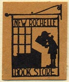 New Rochelle Book Store, New Rochelle, New York (22mm x 27mm). Courtesy of Donald Francis.