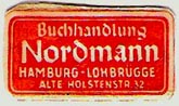 Buchhandlung Nordmann, Hamburg, Germany (27mm x 15mm, ca.1940). Courtesy of Michael Kunze.