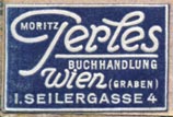 Moritz Perles, Buchhandlung, Wien [Austria] (25mm x 16mm, ca.1920s)