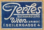Moritz Perles, Buchhandlung, Vienna, Austria (25mm x 16mm, ca.1920s).