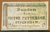 Victor Petterson, Stockholm, Sweden (26mm x 16mm, ca.1870s?).
