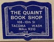 The Quaint Book Shop, Tacoma, Washington (27mm x 22m).