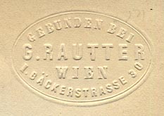 G. Rautter [binder], Vienna, Austria (35mm x 24mm).