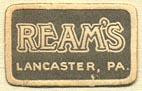 Ream's, Lancaster, Pennsylvania (22mm x 14mm). Courtesy of Donald Francis.
