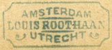 Louis Roothaan, Amsterdam & Utrecht, Netherlands (inkstamp,  26mm x 11mm, ca.1880s?). Courtesy of Robert Behra.