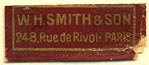 W.H. Smith & Son, Paris, France (24mm x 10mm)