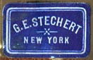 G.E. Stechert, New York (blue/sky, 21mm x 13mm, ca.1917)