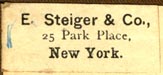 E. Steiger & Co, New York, NY (27mm x 12mm)