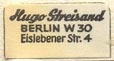 Hugo Streisand, Berlin, Germany (18mm x 9mm, after 1926).