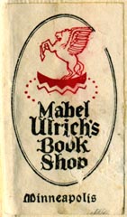 Mabel Ulrich's Book Shop, Minneapolis, Minnesota (23mm x 40mm). Courtesy of Robert Behra.