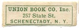 The Union Book Co., Schenectady, NY (26mm x 8mm).