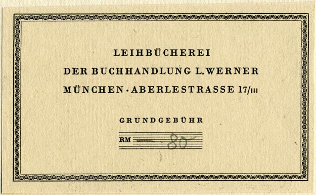 L. Werner, Munich, Germany (103mm x 63mm). Courtesy of Robert Behra.