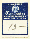 Librería Cervantes, Mar del Plata, Argentina (20mm x 26mm, c.1965). Courtesy of Mario Martin.