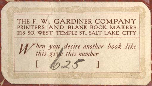 The F.W. Gardiner Company, Salt Lake City, Utah (87mm x 48m, c.1933). Courtesy of Robert Behra.