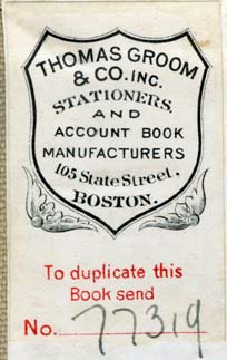 Thomas Groom & Co., Boston, Massachusetts (34mm x 53, c.1912). Courtesy of Robert Behra.