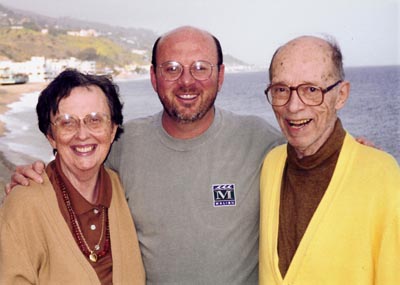 Richard and Martha, with son Mark, at Malibu California, 2001