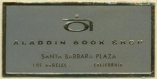 Aladdin Book Shop, Santa Barbara, California (51mm x 26mm)