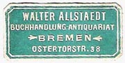 Walter Allstaedt, Buchhandlung - Antiquariat, Bremen, Germany