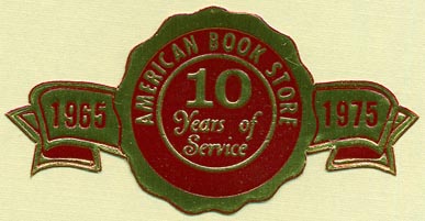 American Book Store, s.l. (63mm x 32mm, ca.1975). Courtesy of Donald Francis.
